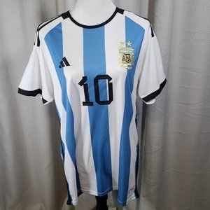 Men's Size XL Messi 2022 World Cup Argentina Home Soccer Jersey New With Tags